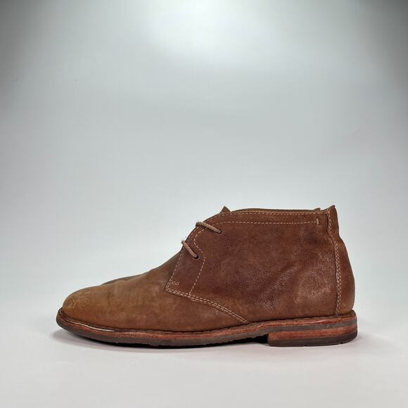 H.S Trask Brown Leather Casual Lace Up Ankle Height Chukka Boots Men\'s Size 8.5M